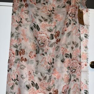 MELIFLUOS Pastel Rose Print 72”x36” Wrap/Scarf/Shawl